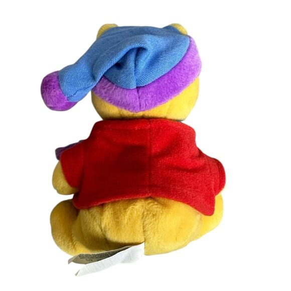 Vintage Mattel Arcotoys Star Bean Plush Winter Winnie The Pooh Bear - Picture 3 of 9